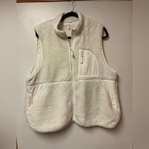 White Sherpa Fleece Vest